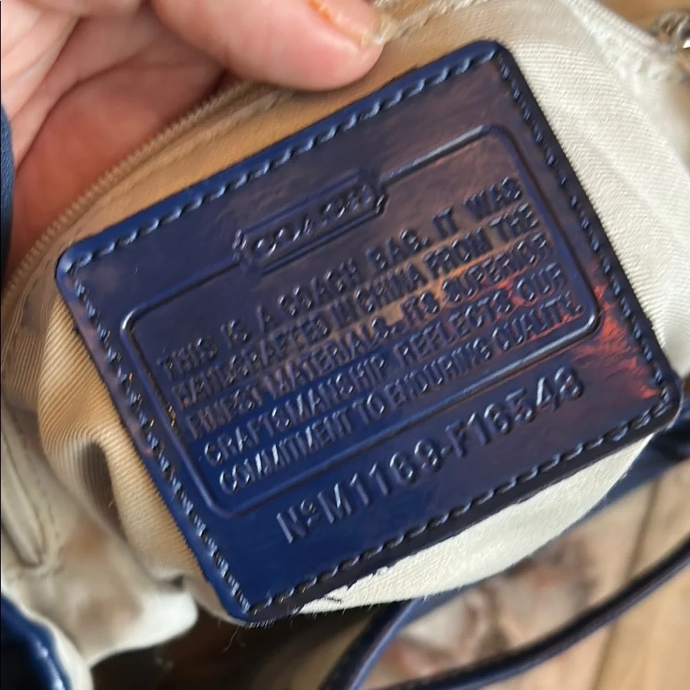 Navy Blue Coach Women's Backpack - Picture 8 of 12